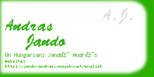 andras jando business card